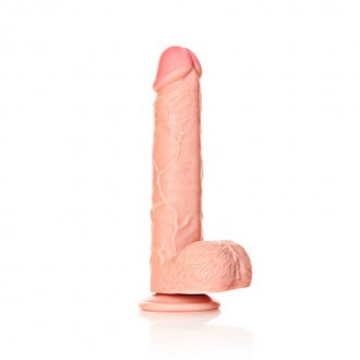 GODE RÉALISTE AVEC TESTICULES STRAIGHT 9 /23 CM FLESH REALROCK