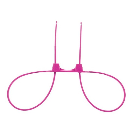 ALGEMAS DESCARTÁVEIS DE PLÁSTICO OUCH! ZIP TIE CUFFS ROSA