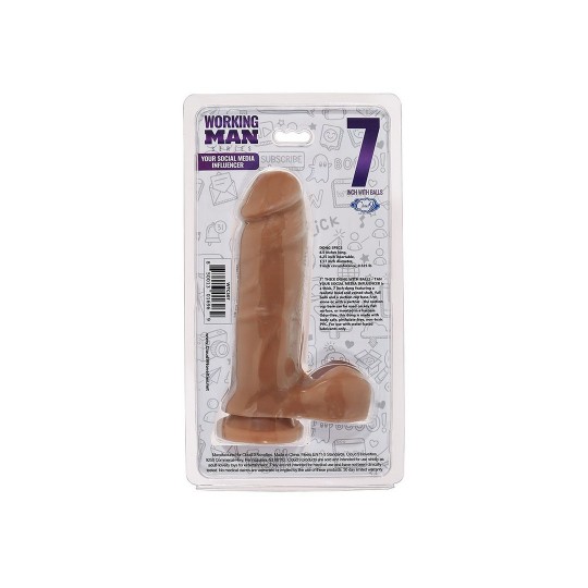 DILDO WORKING MAN YOUR INFLUENCER 7' 18 CM