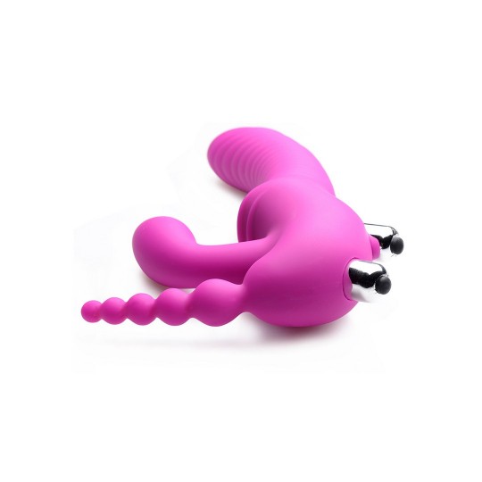 REGAL RIDER - ТРОЙНОЙ ВИБРИРУЮЩИЙ СИЛИКОНОВЫЙ СТРАПОН БЕЗ БРЕТЕЛЕК