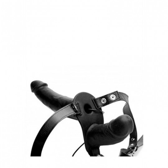 SUPREME PLEASURE - ВИБРИРУЮЩИЙ ДВОЙНОЙ ФАЛЛОИМИТАТОР СО ШЛЕЙКОЙ