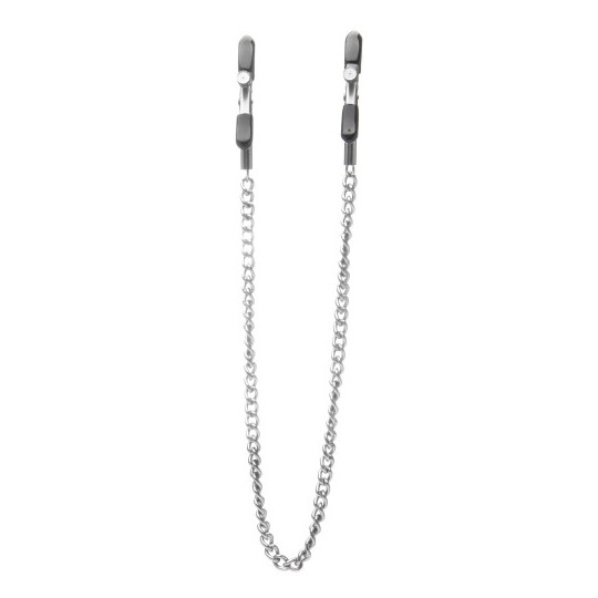 PINZAS PARA PEZONES OUCH! ADJUSTABLE NIPPLE CLAMPS PLATEADAS