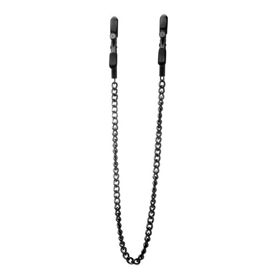 PINZAS PARA PEZONES OUCH! ADJUSTABLE NIPPLE CLAMPS NEGRAS