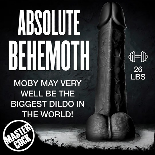 MOBY SUPER DILDO - 2 FT / 60 CM - BLACK