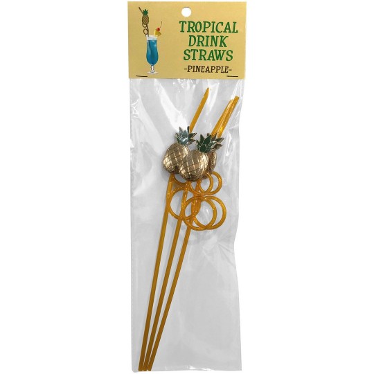 TROPICAL DRINKING STRAW - PINEAPPLE