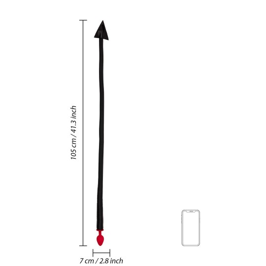 PLUG ANALE IN SILICONE BLACK ROSSO OUCH!