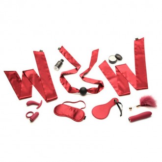 SET DA 11 PEZZI LOVER'S BONDAGE MASSAGE ROSSO XR BRANDS