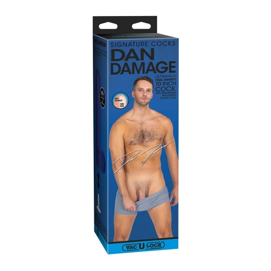 DILDO ULTRASKYN REALISTA DAN DAMAGE - 10&quot; / 25 CM - VANILLA DOC JOHNSON