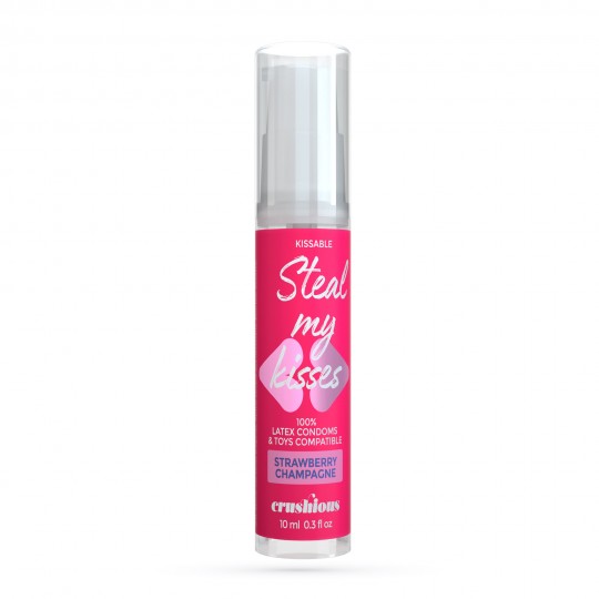 GEL LUBRIFICANTE STEAL MY KISSES COM SABOR A CHAMPANHE COM MORANGO CRUSHIOUS 10ML