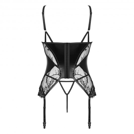 CORSÉ Y TANGA LEONELA NEGRO BEAUTY NIGHT FASHION