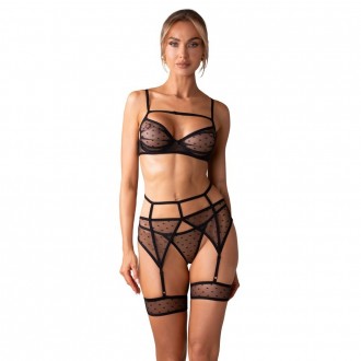 CONJUNTO DE 3 PEÇAS NUITES PRETO OBSESSIVE
