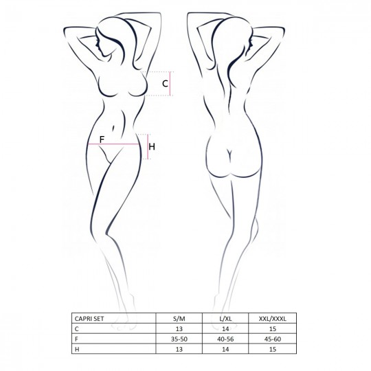 ENSEMBLE 3 PIÈCES CAPRI NOIR PASSION