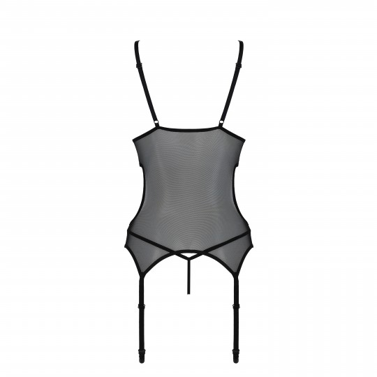 CORPETE E TANGA CHRISTA PRETO EROTIC LINE PASSION
