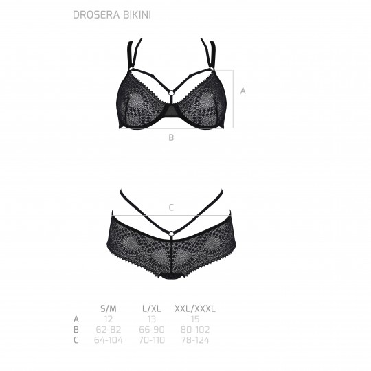 ENSEMBLE 2 PIÈCES DROSERA BIKINI NOIR ECO COLLECTION PASSION
