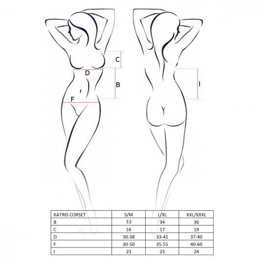 CORPETE E TANGA KATRISS PRETO EROTIC LINE PASSION