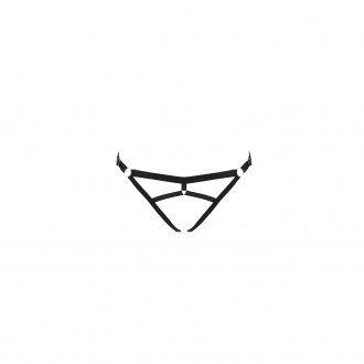 PASSION KELIS CROTCHLESS THONG BLACK