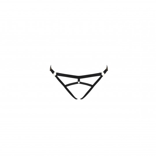 PASSION KELIS CROTCHLESS THONG BLACK
