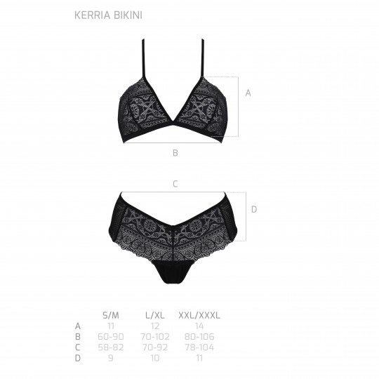 CONJUNTO DE 2 PIEZAS KERRIA BIKINI NEGRO ECO COLLECTION PASSION