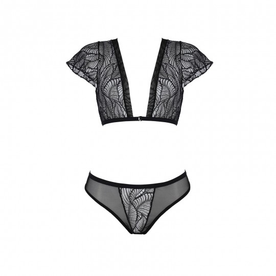 CONJUNTO DE 2 PEÇAS LEAFA BIKINI PRETO ECO COLLECTION PASSION