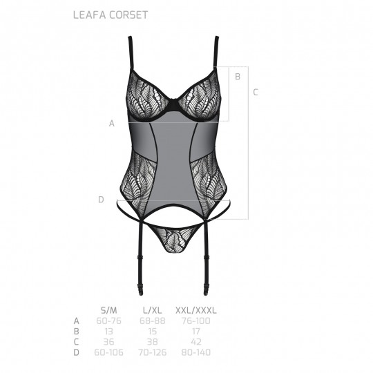 CORPETE E TANGA LEAFA PRETO ECO COLLECTION PASSION