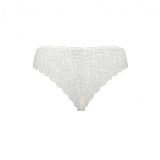 PASSION LYRIA CROTCHLESS THONG WHITE