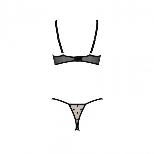 ENSEMBLE 2 PIÈCES SOUTIEN-GORGE OUVERT MARINA BEGE DEVIL COLLECTION PASSION
