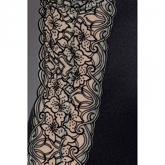 CAMISA DE NOITE E TANGA MONTANA PRETO PASSION