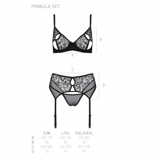 CONJUNTO DE 3 PIEZAS  PRIMULA NEGRO ECO COLLECTION PASSION