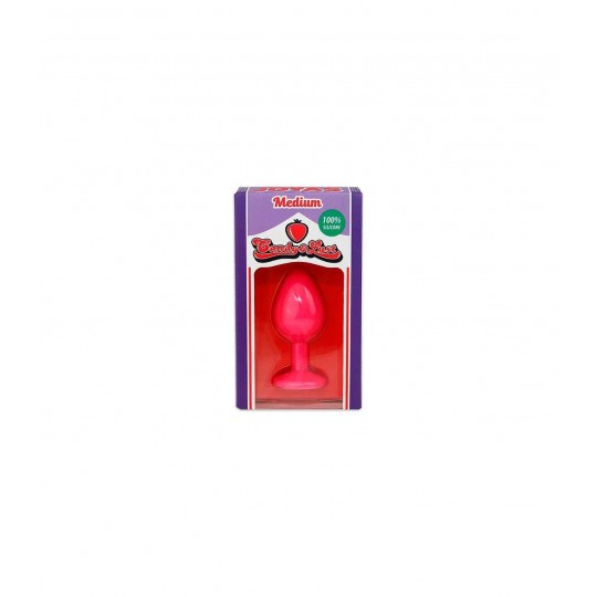 PLUG ANALE IN SILICONE CON GIOIELLO ROSA CANDY LUST