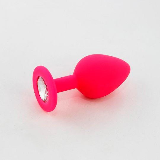 PLUG ANALE IN SILICONE CON GIOIELLO ROSA CANDY LUST