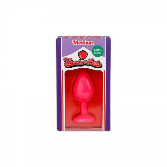 PLUG ANALE IN SILICONE CON GIOIELLO ROSA CANDY LUST