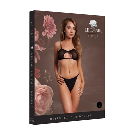 БЮСТГАЛЬТЕР ИЗ СЕТКИ С ОТВЕРСТИЯМИ ДЛЯ КЛЮЧЕЙ, ДВОЙНЫМИ БРЕТЕЛЯМИ НА СПИНЕ И РЕГУЛИРУЕМЫМИ ПОЛЗУНКАМИ - ОДИН РАЗМЕР - ЧЕРНЫЙ