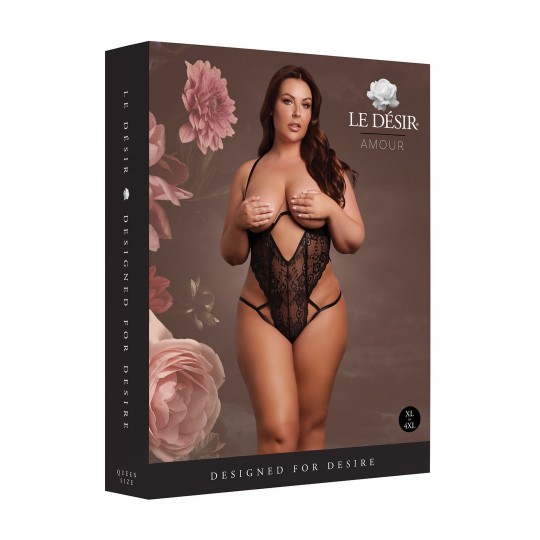 BODY LACE UNDERWIRED PRETO TAMANHO QUEEN LE DÉSIR