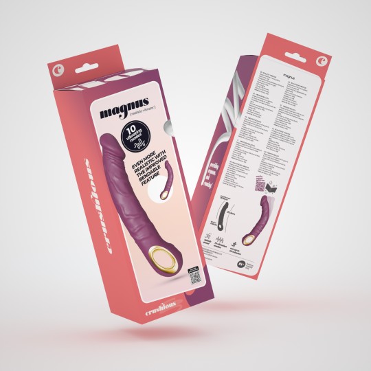 PACK 5 + 1 GRÁTIS VIBRADOR FLEXÍVEL MAGNUS BEND ROXO CRUSHIOUS