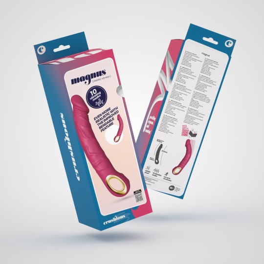 VIBRADOR FLEXÍVEL MAGNUS BEND ROSA CRUSHIOUS