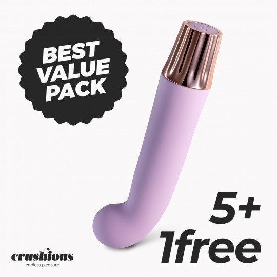 PACK 5 + 1 GRATUIT MINI VIBRATEUR MELLOW GEE LAVANDE CRUSHIOUS