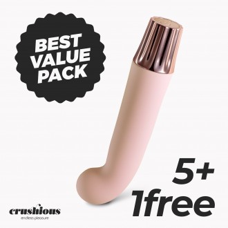 PACK 5 + 1 FREE CRUSHIOUS MELLOW GEE MINI VIBRATOR PINK