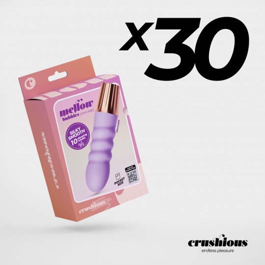 PACK DE 30 MINI VIBRADOR MELLOW BUBBLES LAVANDA CRUSHIOUS
