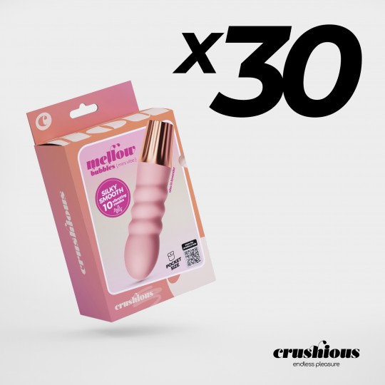 PACK DE 30 MINI VIBRADOR MELLOW BUBBLES ROSA CRUSHIOUS