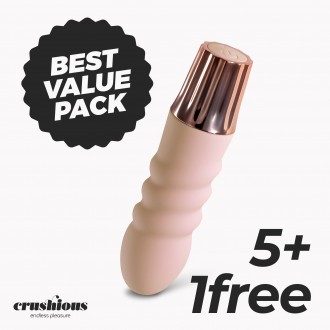 PACK 5 + 1 GRATUITO MINI VIBRATORE MELLOW BUBBLES ROSA CRUSHIOUS