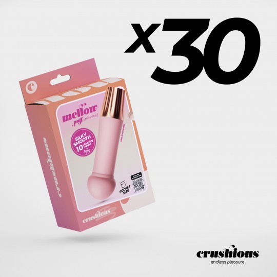 PACK DE 30 MINI VIBRADOR MELLOW PUFF ROSA CRUSHIOUS