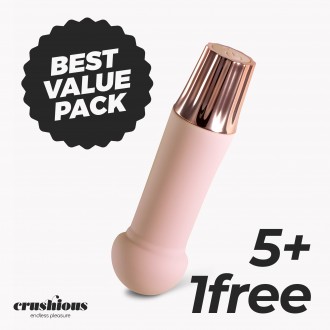 PACK 5 + 1 GRATUITO MINI VIBRATORE MELLOW PUFF ROSA CRUSHIOUS