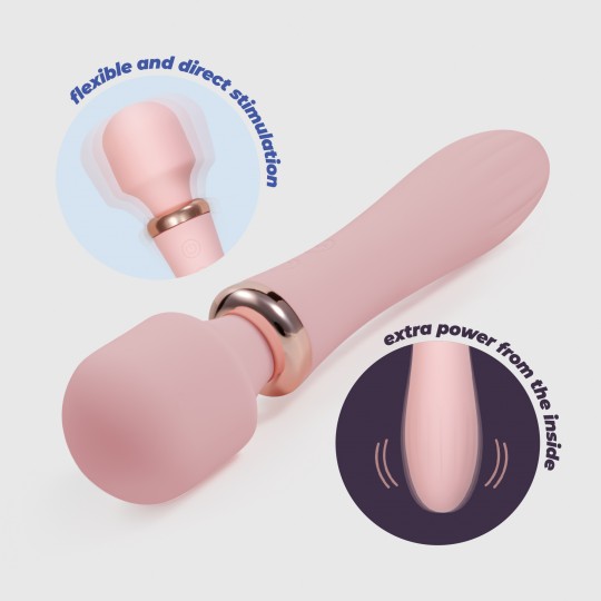 CRUSHIOUS DUAL MASSAGE WAND JINX ROSE WINE