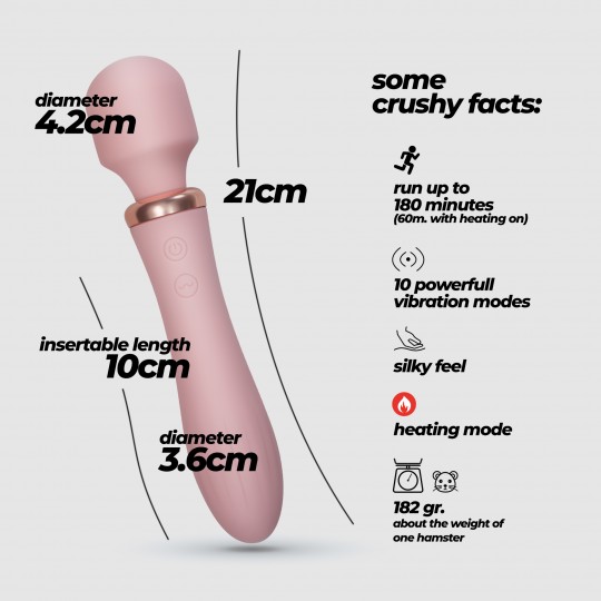 CRUSHIOUS DUAL MASSAGE WAND JINX ROSE WINE