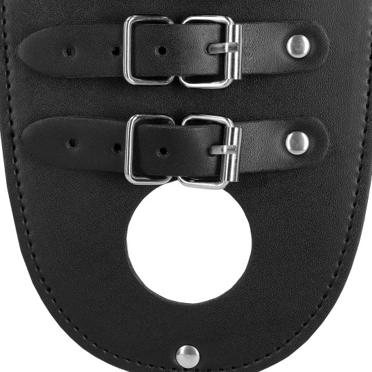 OUCH! XTREME PU LEATHER CHASTITY BELT WITH STRAP