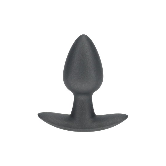 SMOOTH SILICONE ANAL PLUG - SMALL - 2.6 / 6,5 CM - GUNMETAL