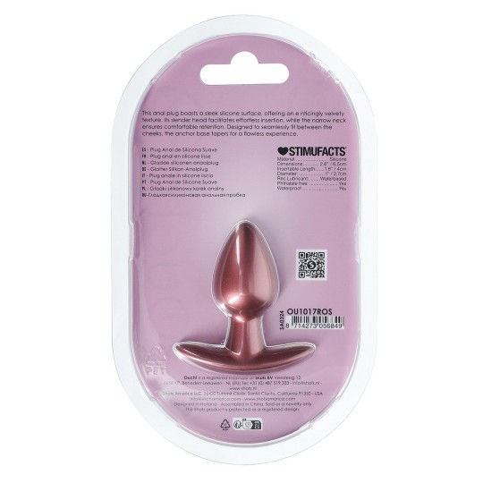 PLUG ANAL SMOOTH SILICONE SMALL 2.6 /6,5 CM ROSE GOLD OUCH!