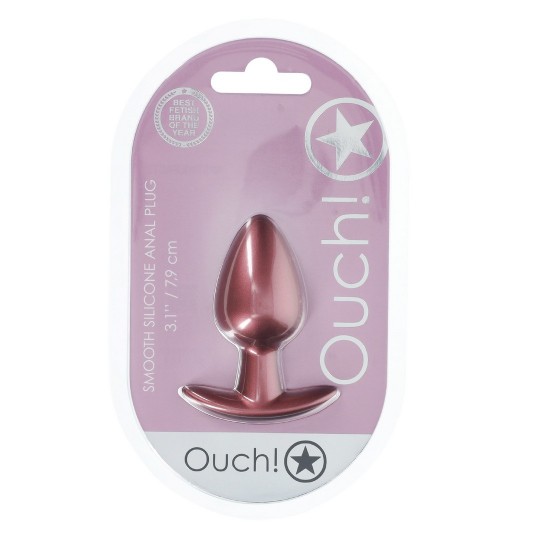 PLUG ANAL SMOOTH SILICONE MEDIUM 3,1 /7,9 CM ROSE GOLD OUCH!