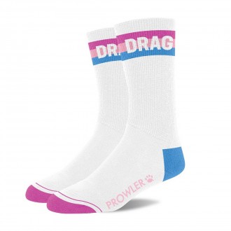 DRAG SOCKS - WHITE/PINK/BLUE