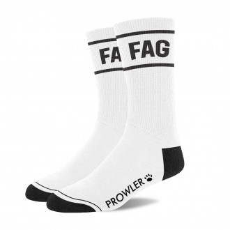 FAG SOCKS - WHITE/BLACK